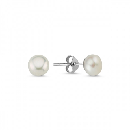 Cercei argint 925 cu perle naturale 8 mm- Be Nature ETU0005 [0]